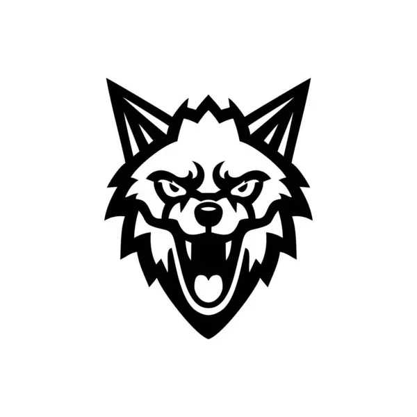 Tilki Kurt başı vektör logosu şablonu