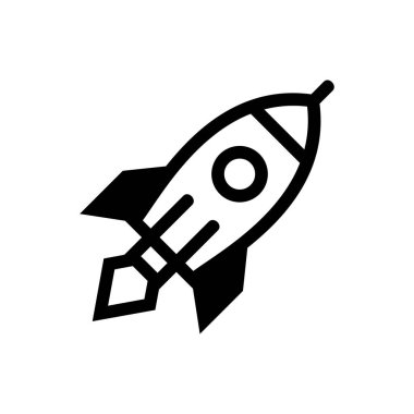 roket ikonu vektör illüstrasyonu