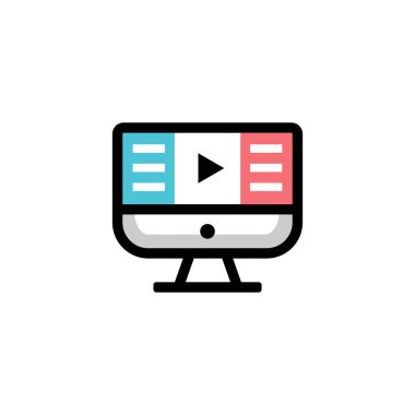 video simgesi, vektör illüstrasyonu