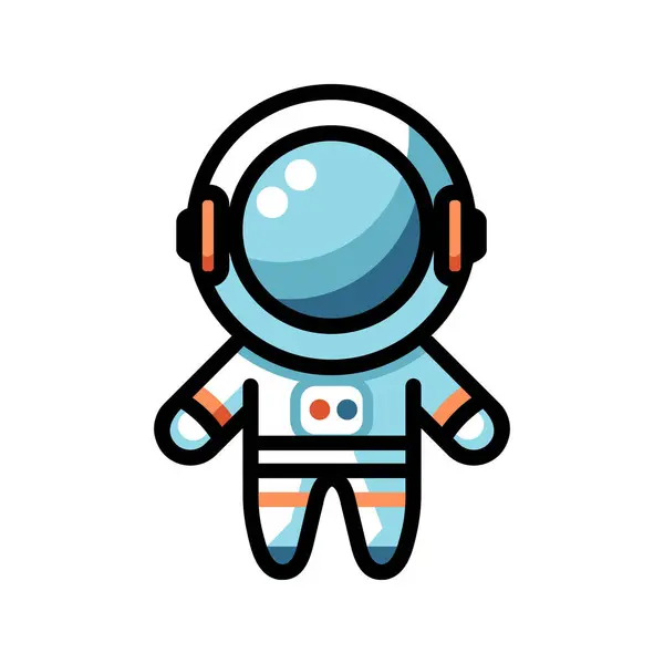 sevimli astronot karakter vektör çizimi tasarımı