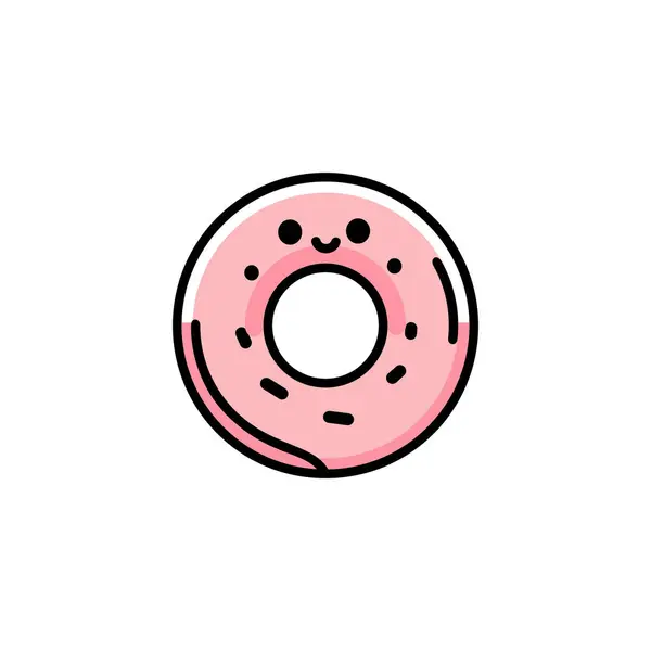 donut simgesi vektör illüstrasyonu