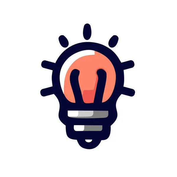 Yaratıcı fikir vektör tasarımlı ampul