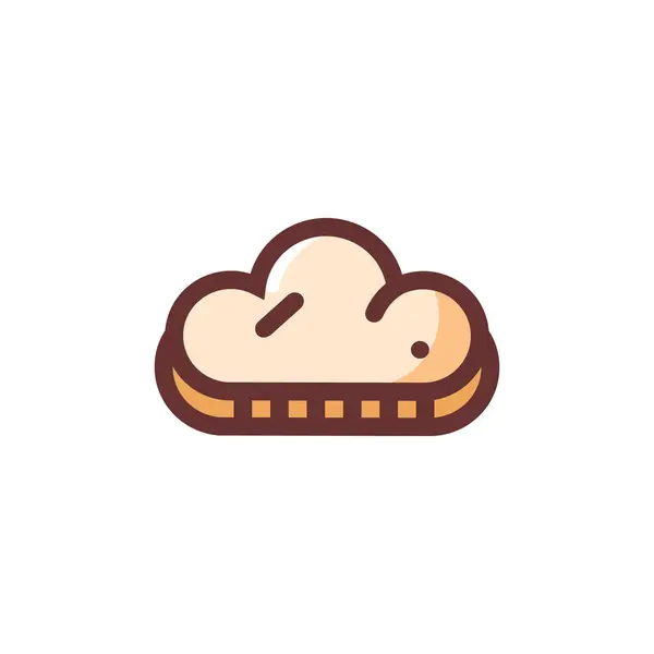 bulut simgesi, düz vektör çizimi tasarımı