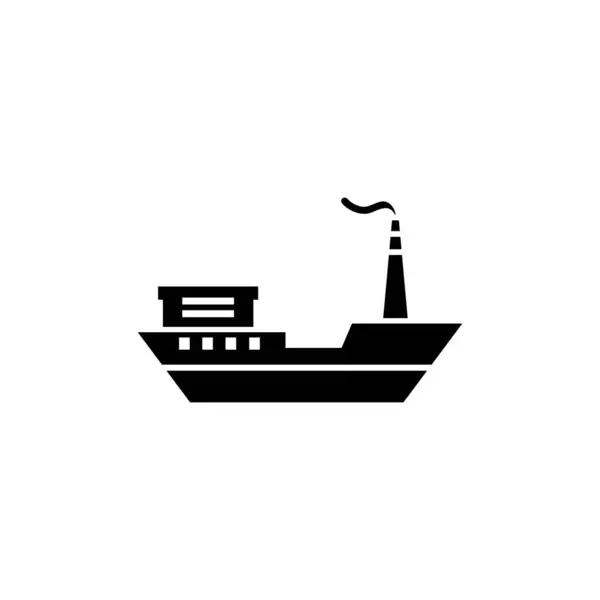 gemi logosu tasarımı ilhamlı vektör şablonu çizimi