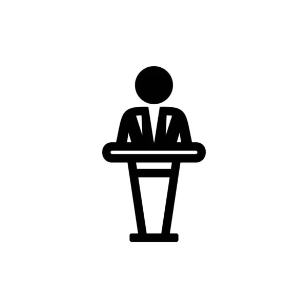 Podyum ikonuyla siluet işadamı