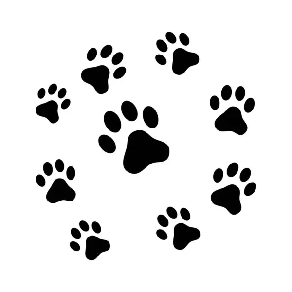 paw baskı. vektör çizim.