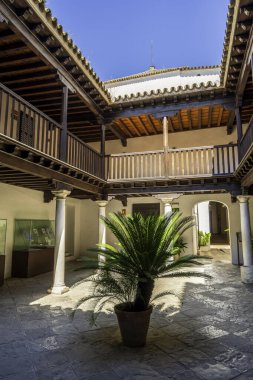 Patio del Asistente in the Royal Alcazar of Seville: A Mudejar-Style Courtyard with Wooden Galleries, Moorish Columns clipart