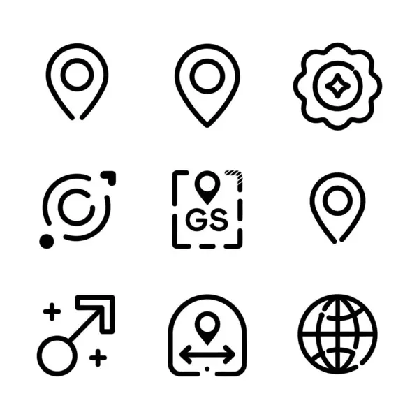 Konum Simgeleri Koleksiyonu: Tasarım projeleri için mükemmel konum ve yön bulma simgelerinin modern, temiz bir koleksiyonu. Haritalama Yönü için basit ve kolayca anlaşılabilir coğrafi konum simgeleri