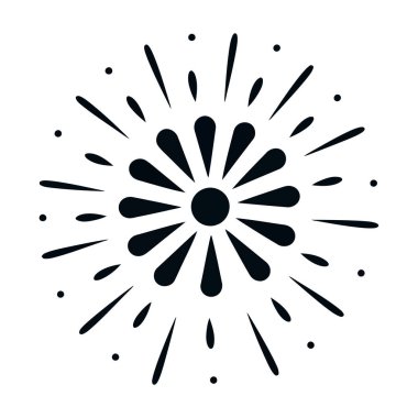 Siluet Havai fişek Patlaması Grafik vektör çizimi