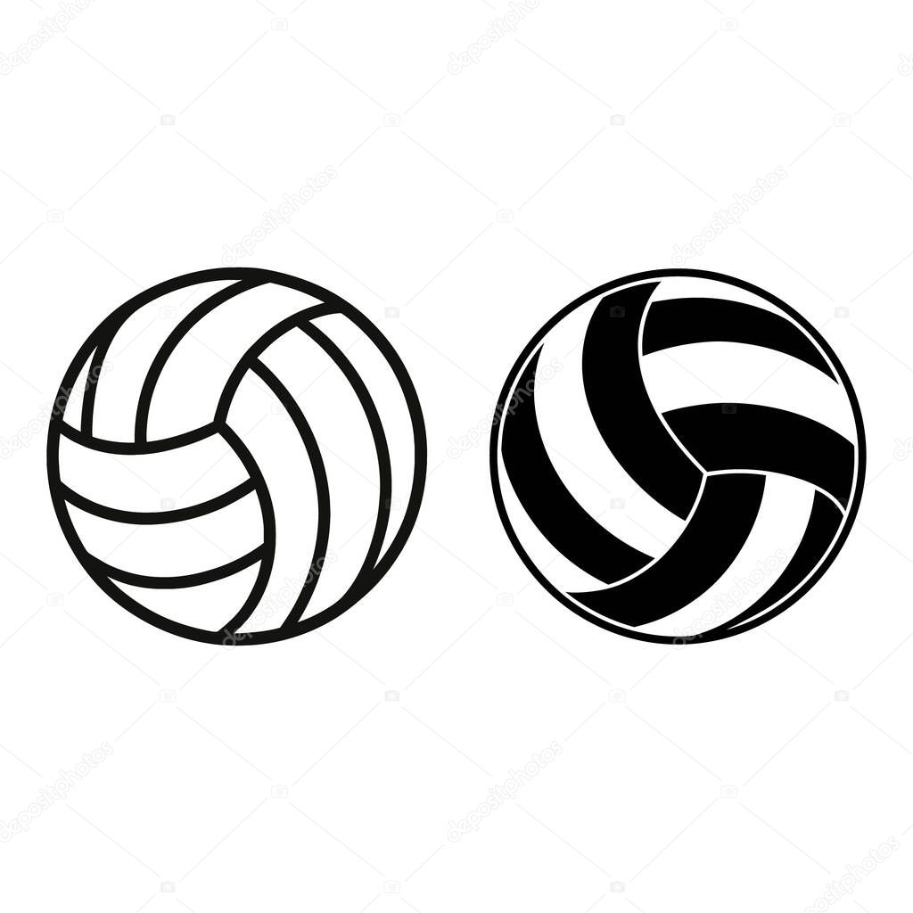 Silhouette Volleyball vector Illustrations Showcasing Sporty Design Elements