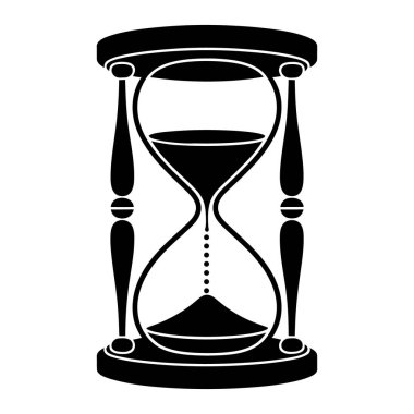 Siluet kum saati vektör çizimi