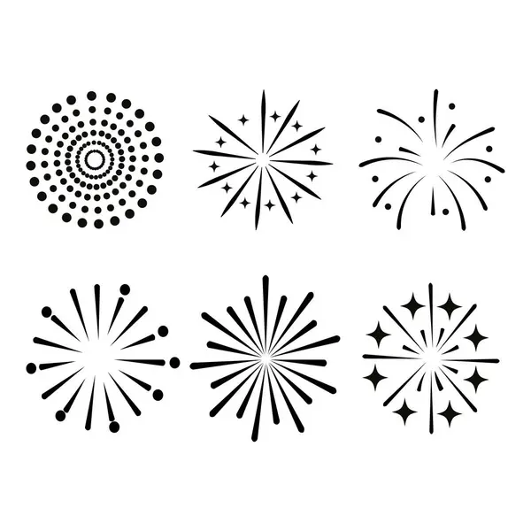 Siluet Havai fişek Patlama vektörü Grafik Sembolleri