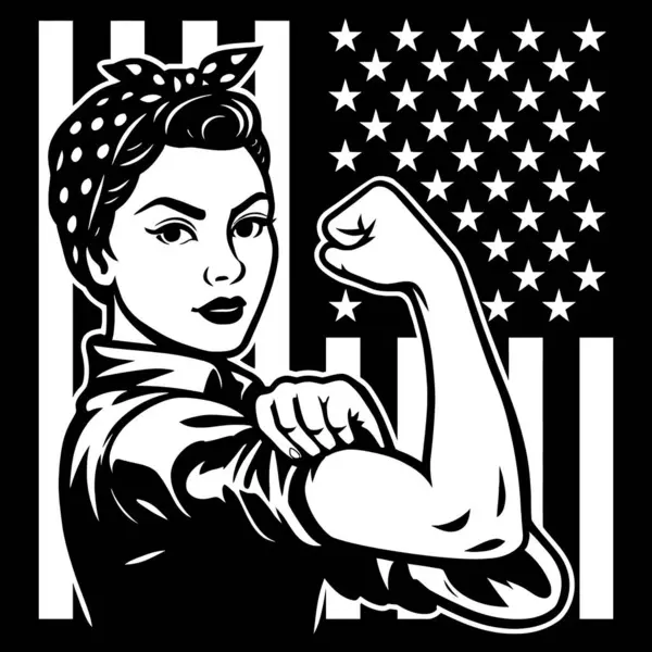 Amerikalı Rosie Perçinci Güçlü Kadın Gurur