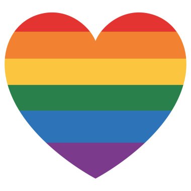 Gökkuşağı gurur sembolü LGBTQ + sevgi ve eşitlik vektörü illüstrasyonunu kutluyor