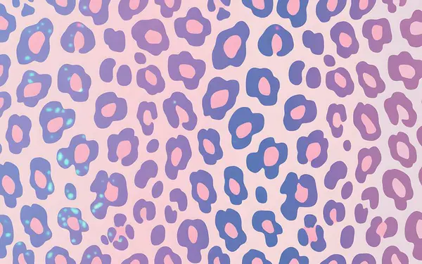 Pembe ve mor lekeleri olan kusursuz bir leopar deseni. Moda ve tekstil tasarımı için mükemmel. Her projeye biraz vahşi zarafet katıyor..