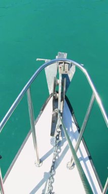 Peaceful sailing turquoise waters Lake Serre-Poncon forested shores