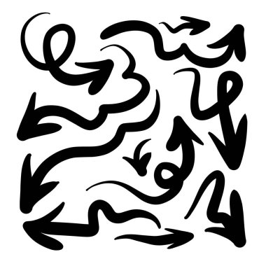 Ok simgesi el çizimi biçiminde. İmleç işaretleyici iş konsepti