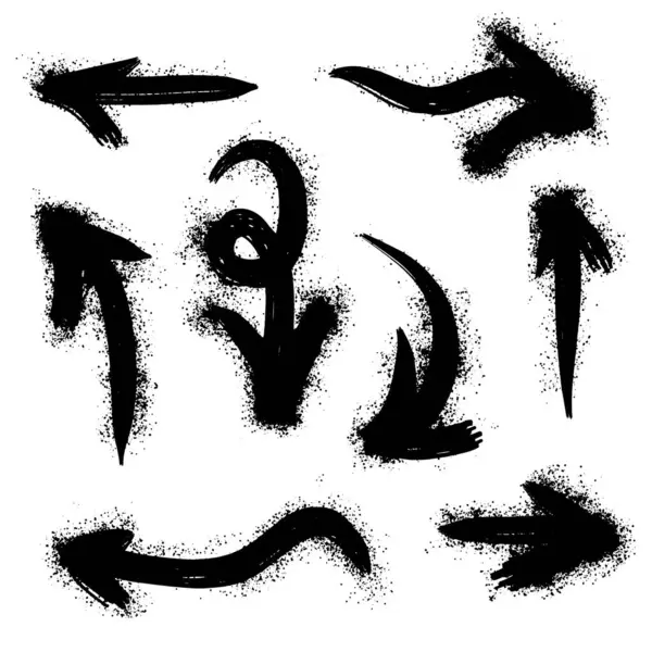 El çizimi grunge ok vektör simgeleri kümesi. Doodle Ok Vektörü Tanımlama.