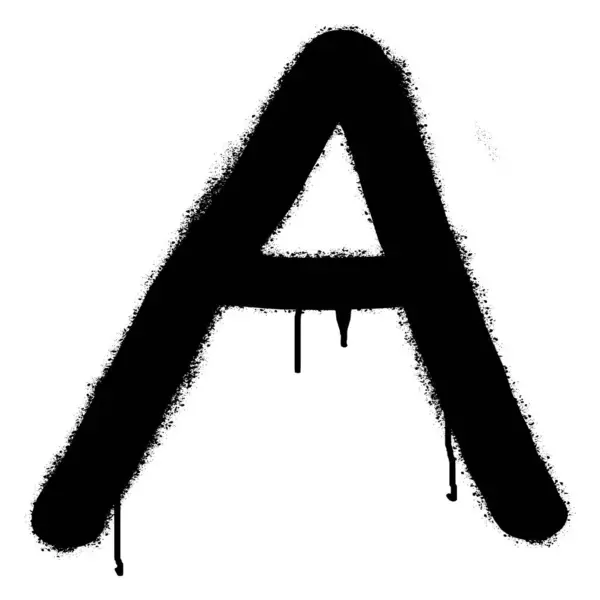 Sprey Boyalı Graffiti yazı tipi A Spreyi beyaz arkaplan ile izole