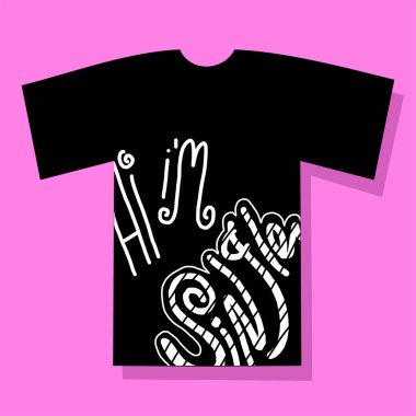 Tişört illüstrasyonu için el çizimi tasarımı.