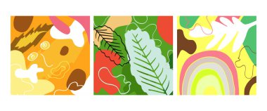 Elle çizilmiş çeşitli şekiller ve karalama nesneleri. Çağdaş modern trend vektör çizimleri.