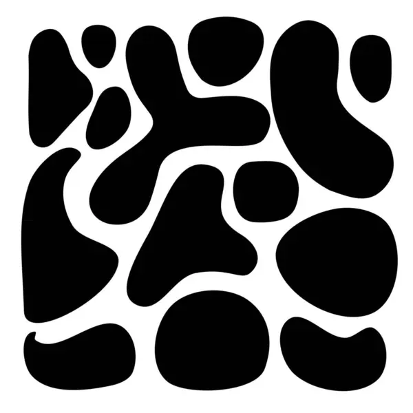 Organik leke, leke. Beyaz arka planda izole edilmiş rastgele organik geometrik yuvarlak desen. soyut organik şekil koleksiyonu.