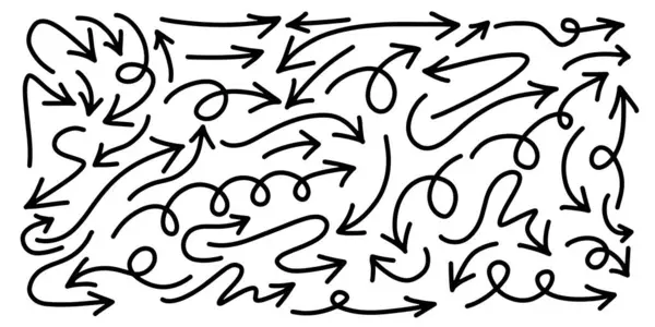 İnce çizgili ok simgeleri. Farklı yönlerde ok simgeleri.