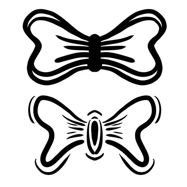 Papyon simgesi. Tasarım elemanları ve web tasarımı için doğrusal biçim işareti. Papyon sembolü illüstrasyonu.