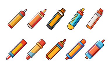 Açık yapıştırıcı çubuğu gösteren Düzenlenebilir izometrik simge kümesi.