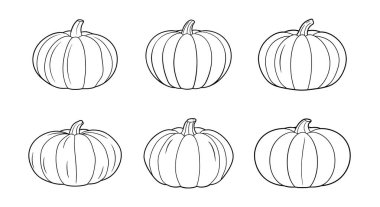 Balkabakları hasat ve mevsimlik temalar için bir sonbahar kabağı koleksiyonu