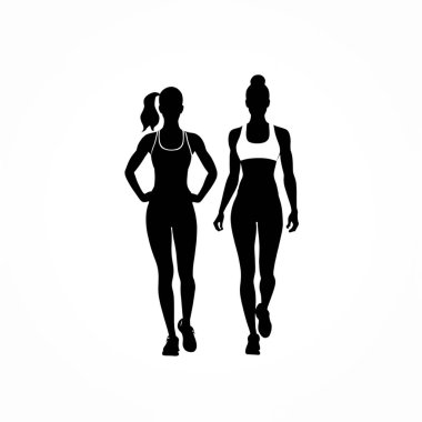 Bir kadın ve erkeğin silueti.