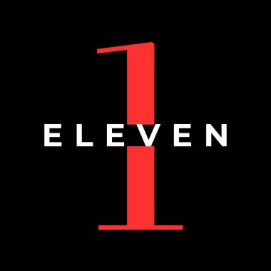 7 numaralı işaret siyah arkaplanda izole edildi