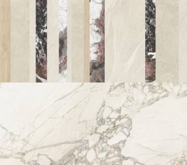 Yaratıcı yama kalıplı taş seramik duvar kağıdı tasarımı. Beyaz bilye. Zemin veya duvar dekorasyonu için yaratıcı yama kalıbı seramik duvar kağıdı tasarımı.