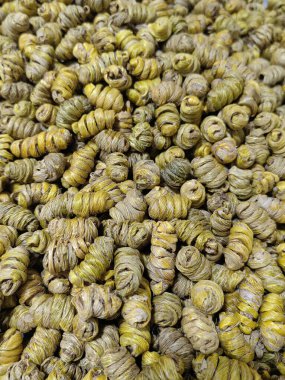 Parlak renkli kare arka plan küçük nesnelerin doku tohumların sır ile.