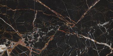 Abstract stone or marble black color orange and white veins. For interior wallpaper or background. clipart