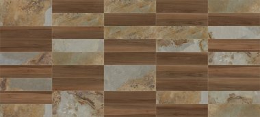 Dijital kullanım için bilye, taş, ahşap ve dokularla karıştırılmış desen yaması.