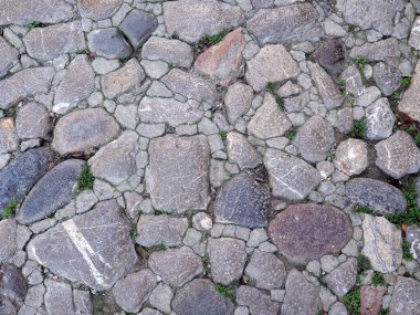 Antik kaldırım tuğlası duvar. Grunge tuğlası arkaplanı.