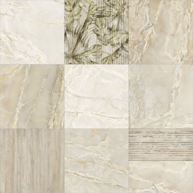 Güzel yama kalıbı. Oniks misketleri ve çiçek desenli dekorasyonun karışımı