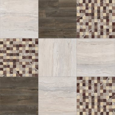 Güzel yama kalıbı. Bej ve kahverengi bilyeler ve mozaik dekorasyon karışımı.