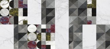 Şalı ve modern tarzda yamalı doğal taş desenleri. Tekstil ve ev dekorasyonu için desen.