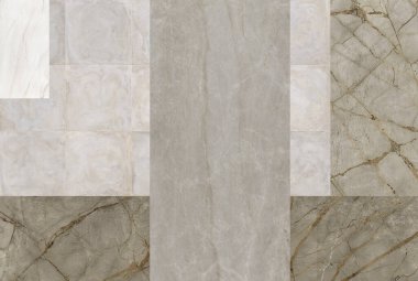 Kare şeklindeki taş mermer desenli mozaik zemin. Zemin ve duvar kiremitleri için uygun. Ev dekorasyonu.