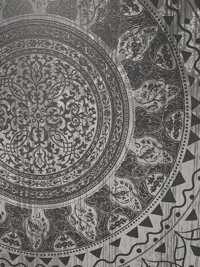 Kusursuz tropikal desen. Turuncu arka planda palmiye ağaçları var. Kağıt kesiği deseni.