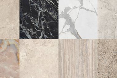 Güzel yama kalıbı. Taşlar, beton ve misket karışımı. Çiçekli geometrik süsleme. Duvar kağıdı, tekstil veya dijital kullanım.