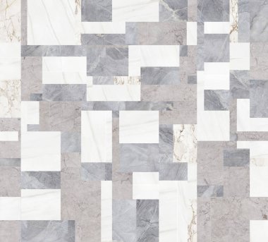 Kare şeklindeki taş mermer desenli mozaik zemin. Zemin ve duvar kiremitleri için uygun. Ev dekorasyonu.