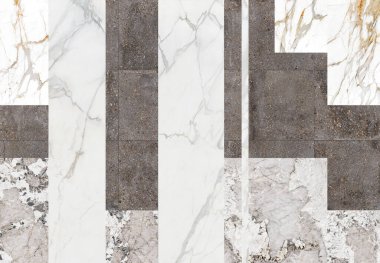 Kare şeklindeki taş mermer desenli mozaik zemin. Zemin ve duvar kiremitleri için uygun. Ev dekorasyonu.