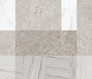 Kare şeklindeki taş mermer desenli mozaik zemin. Zemin ve duvar kiremitleri için uygun. Ev dekorasyonu.