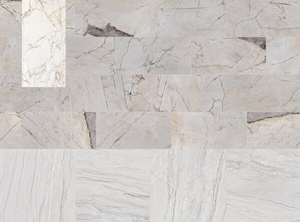 Square shaped stone marble textured mosaic background. Suitable for floor and wall tiles. Home decoration.