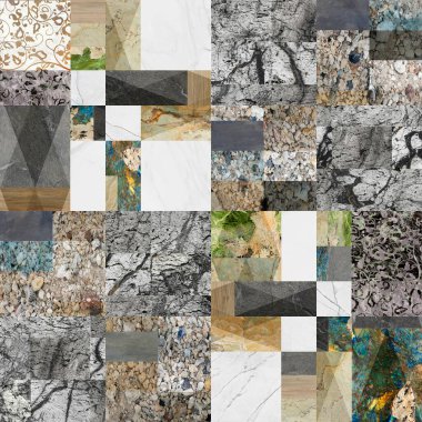 Soyut rastgele renkli şekiller. Renkli geometrik arka plan. Dekoratif tasarım ögeleri.