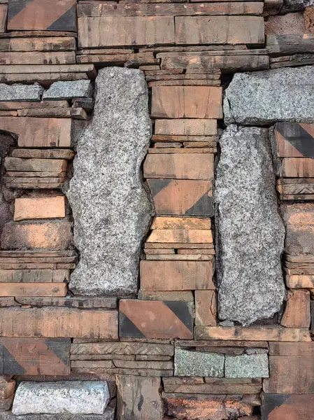 Çin stili ev çatısı tam kare çekim yapmak için kırmızı seramik fayans veya tuğla malzeme