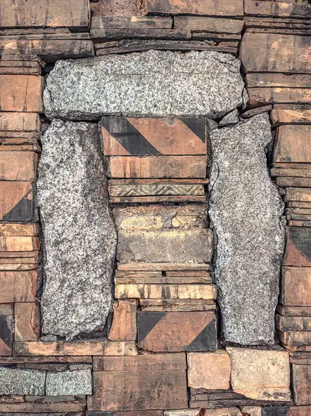 Çin stili ev çatısı tam kare çekim yapmak için kırmızı seramik fayans veya tuğla malzeme